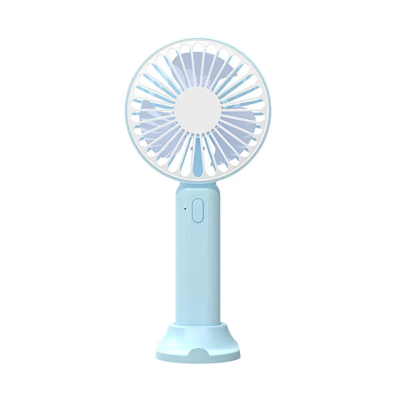 Summer Mini Fan 3 Gears 2 in 1 Handheld Fan With Phone Stand For All Smart Phones Office Outdoor Traveling Rechargeable Fan