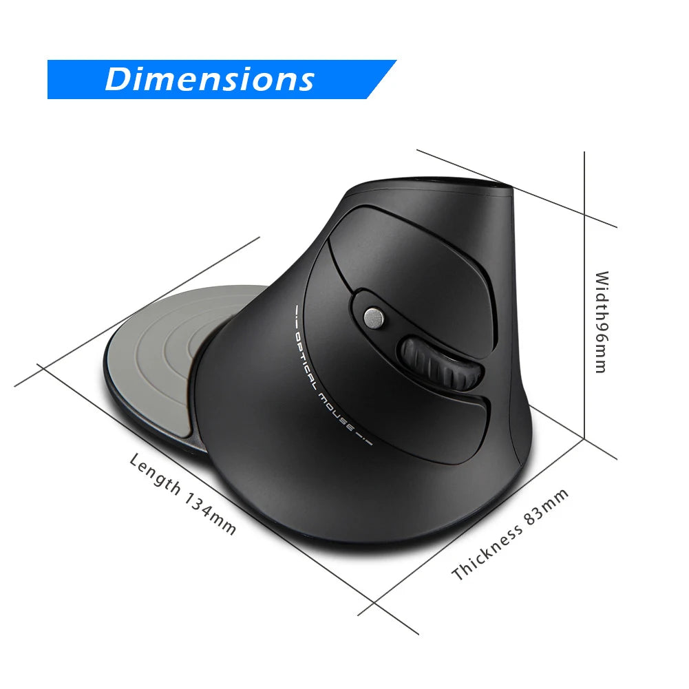 Ergonomic S 2.4G Gaming Mouse Upright Optical Mice Wireless Game LED Mice 2400 DPI for PC Computer Home Office