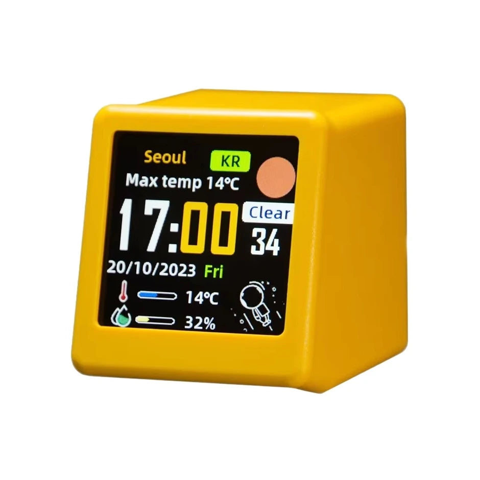 ZYSY 2026 Mini New WiFi Desktop Animated Weather Clock Gift Ornament Multi-Functional Station Birthday Gift