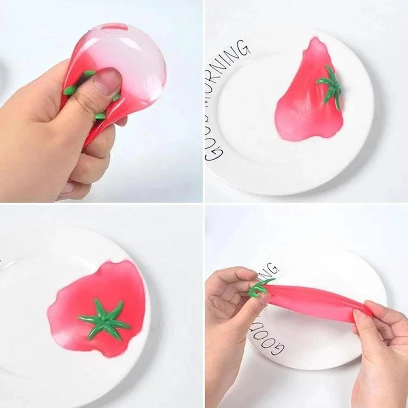 Summer  Taba Squishy Water Polo Tomatoes Water Fights Fruits Tomatoes Novelty Fidget Toys Falling Can't Be Broken Autism Toys
