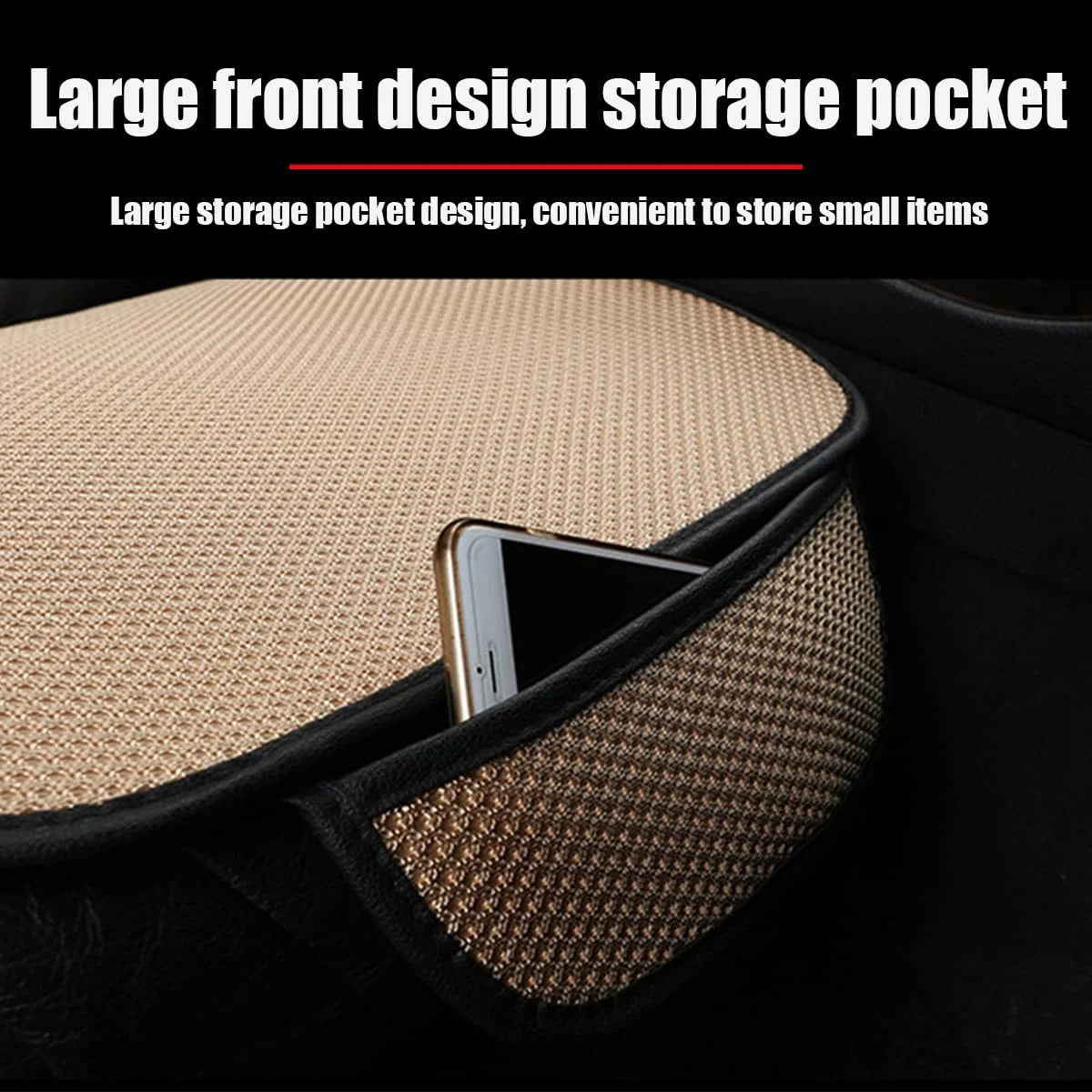 Summer Cool Car Seat Cushion, Breathable Comfort Drivers Seat Covers with Storage Bag, Car Protector Accessories for Truck, SUV