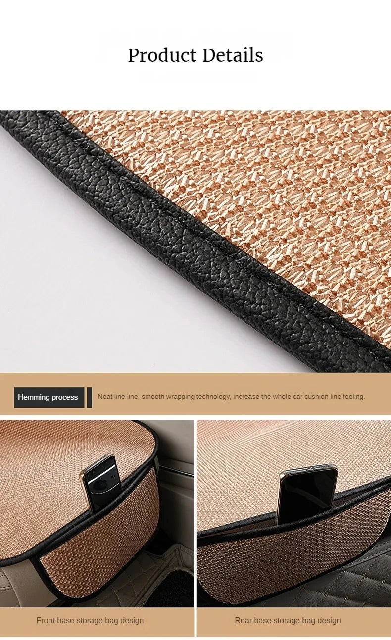 Summer Cool Car Seat Cushion, Breathable Comfort Drivers Seat Covers with Storage Bag, Car Protector Accessories for Truck, SUV
