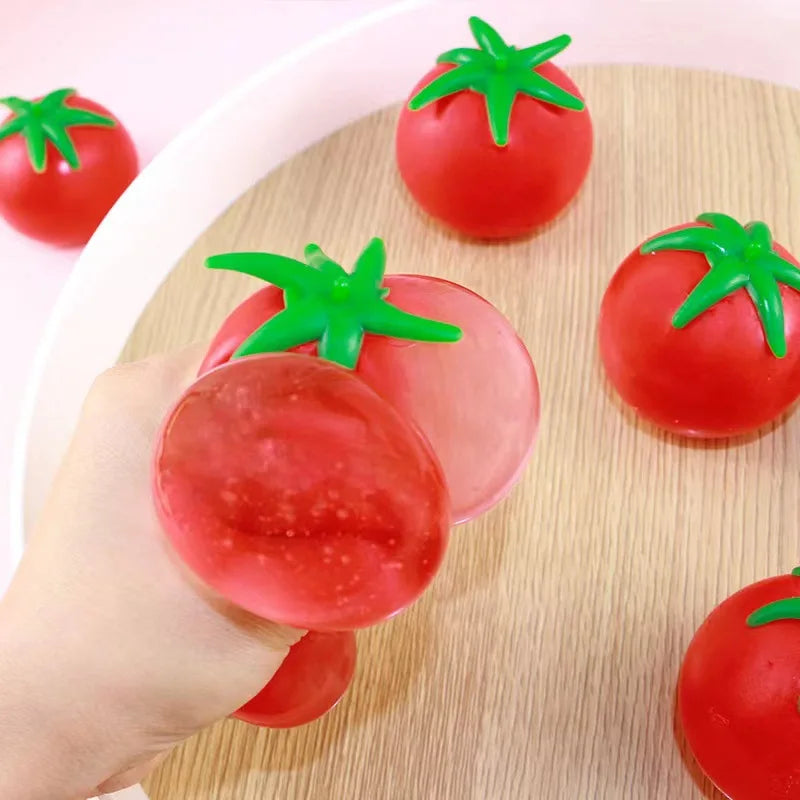Summer  Taba Squishy Water Polo Tomatoes Water Fights Fruits Tomatoes Novelty Fidget Toys Falling Can't Be Broken Autism Toys