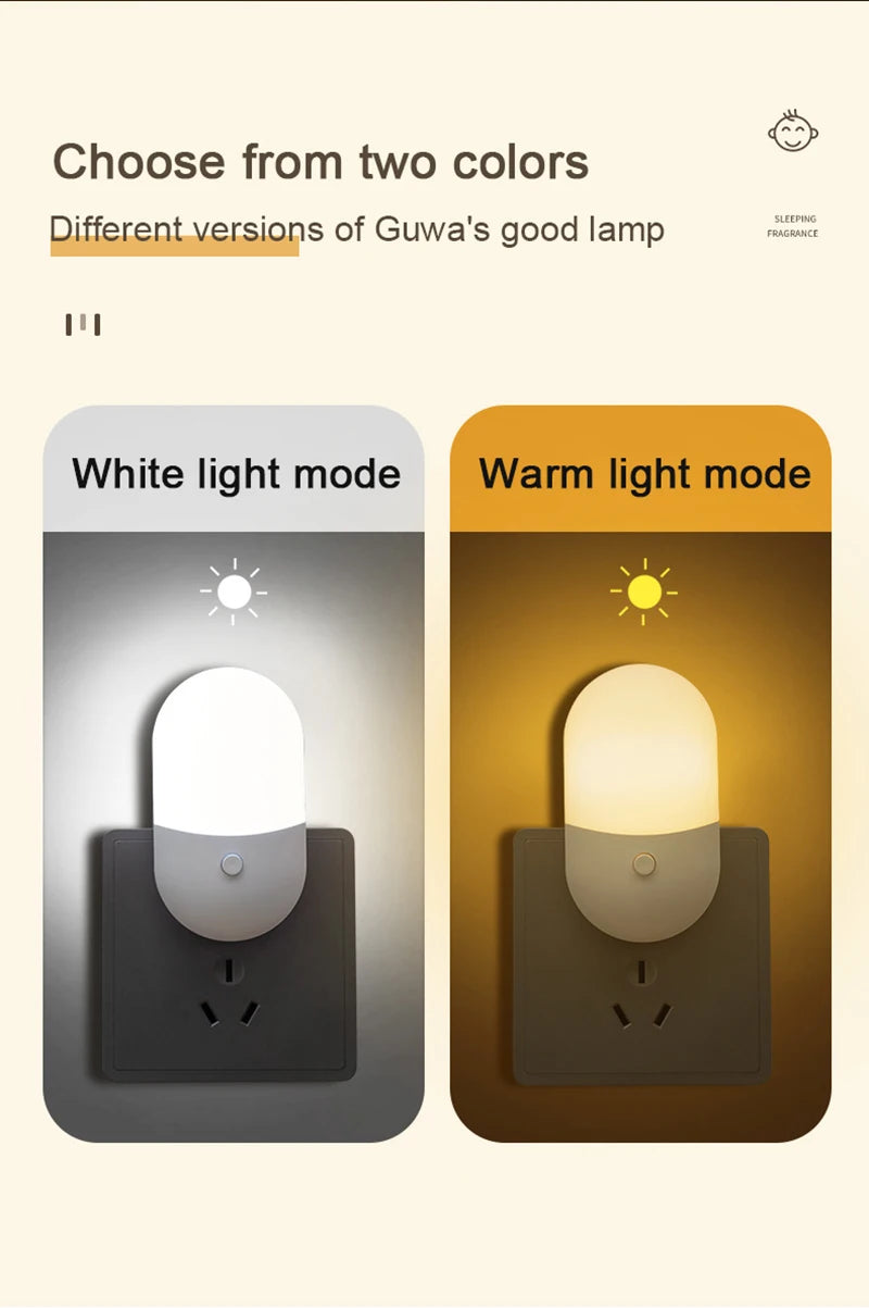 Led Mini Night Light Switch Plug-In Led Light Eye Protection Night Light Lamp Use For Bedside Baby Feeding Living Room
