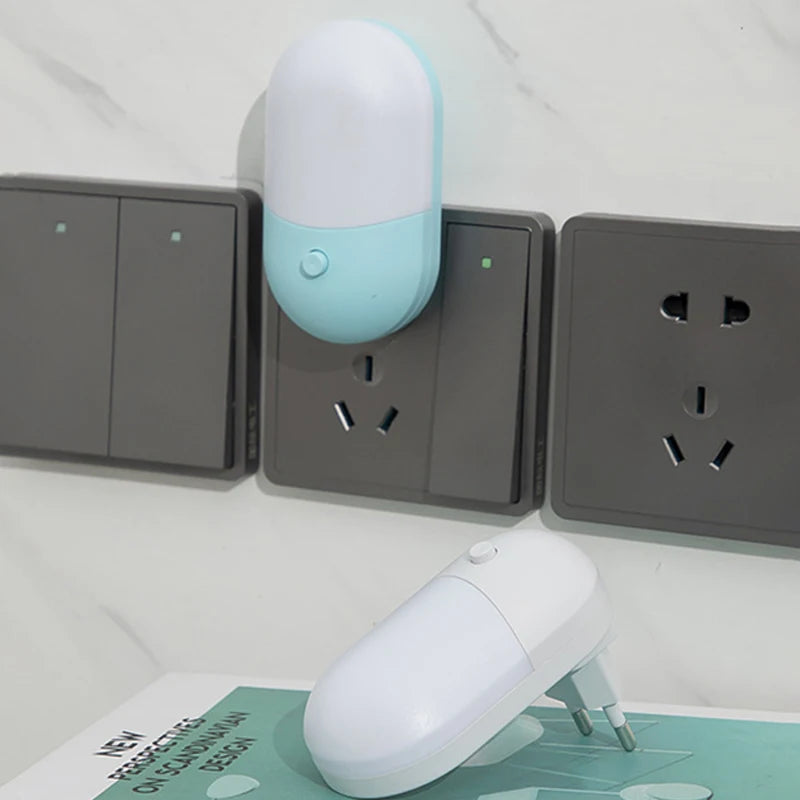Led Mini Night Light Switch Plug-In Led Light Eye Protection Night Light Lamp Use For Bedside Baby Feeding Living Room