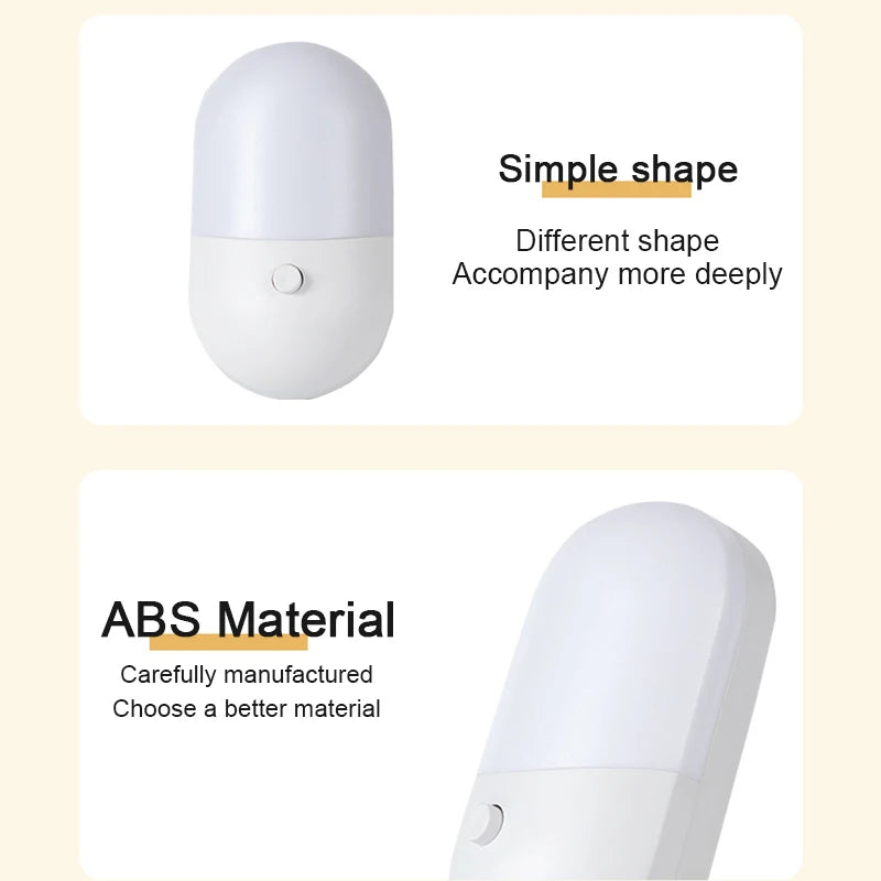 Led Mini Night Light Switch Plug-In Led Light Eye Protection Night Light Lamp Use For Bedside Baby Feeding Living Room
