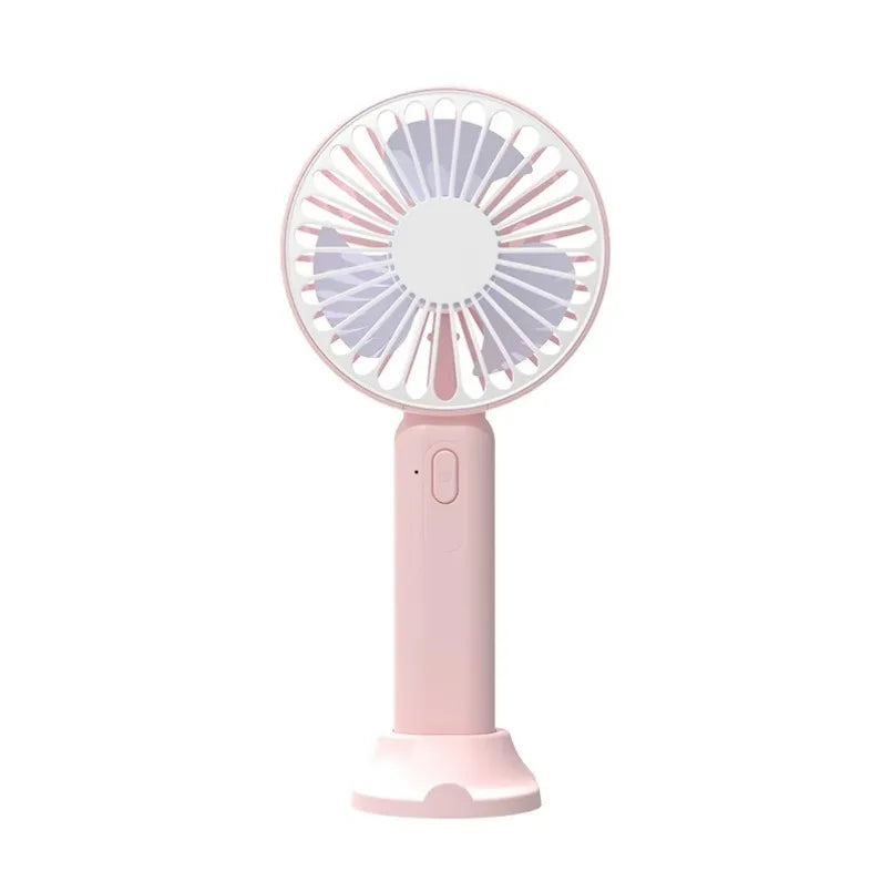 Summer Mini Fan 3 Gears 2 in 1 Handheld Fan With Phone Stand For All Smart Phones Office Outdoor Traveling Rechargeable Fan
