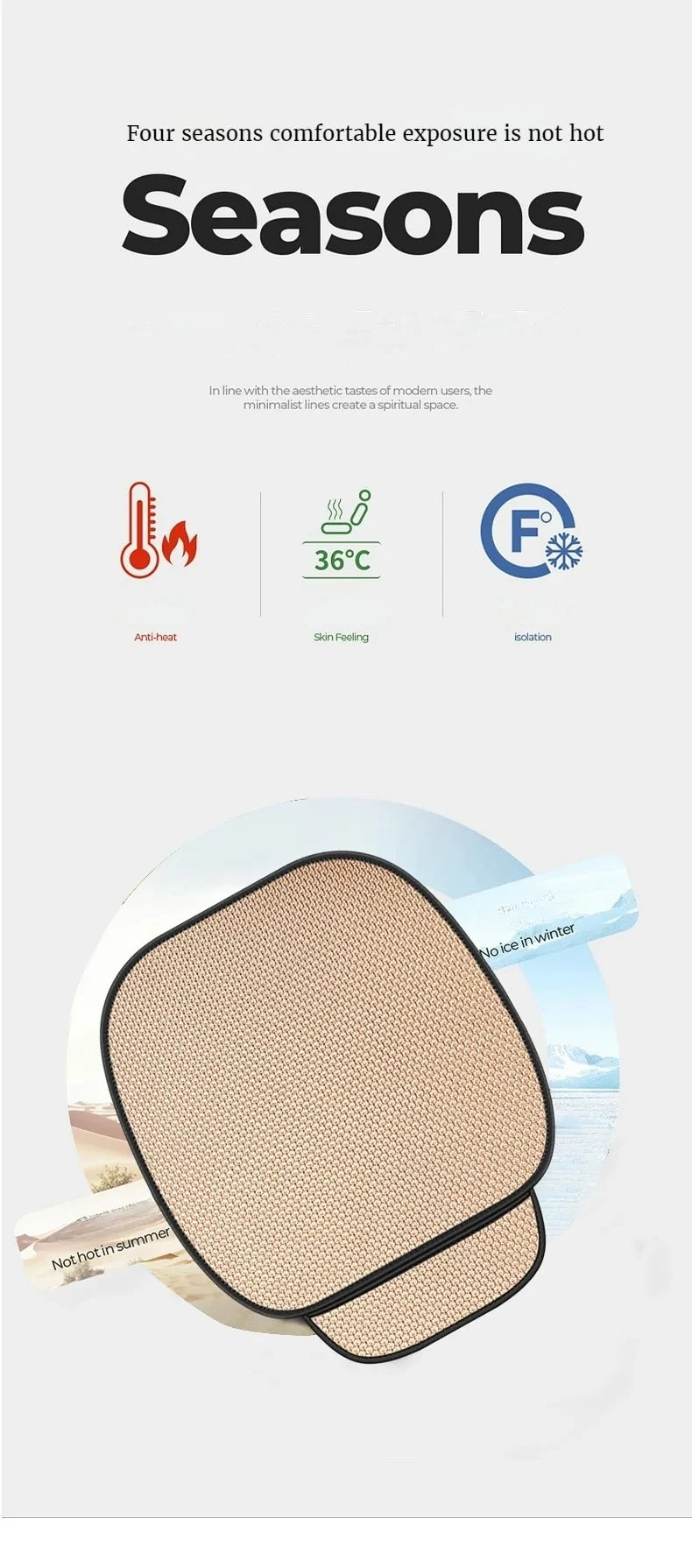 Summer Cool Car Seat Cushion, Breathable Comfort Drivers Seat Covers with Storage Bag, Car Protector Accessories for Truck, SUV